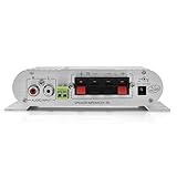 車用パワーアンプ 2.1CH 3.5mm ステレオ増幅器 コンピューター 携帯電話 MP3 / MP4 DVDプレーヤー (銀)