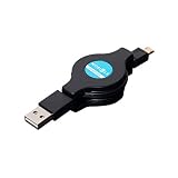 ミヨシ MCO リバーシブルコネクタ搭載マイクロUSBケーブル コードリールタイプ 1m ブラック SMC-RR10/BK SMC-RR10/BK