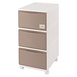 ドウシシャ(Doshisha) ブラウン 幅33×奥行46.5×高さ70.5cm チェスト 3段 キャスター付き MSC3370-BR