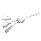 IPOTCH 1→3コンセント　2芯ソケット　AC電源　Yスプリッタ　アダプタ　ケーブル　メスコード　AC電源コンバータ