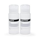 トラベルボトル シャンプー・コンディショナーセット 37mL 詰め替えボトル容器 機内持ち込み 日本製 半透明 Papagear