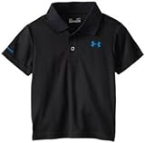 Under Armour Boysパフォーマンス半袖ポロ、ブラック、4