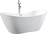 Kardiel hb-bt-thdlphia-71-ro Theadelphia自立アクリル浴槽、71、" whiterectangleオーバーフロー