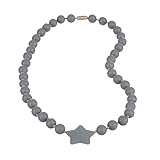 Jelly Strands Stella Baby Teething Necklace Smoke by Jelly Strands