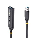 StarTech.com USBケーブル／USB 3.0（5Gbps）／3m／アクティブタイプ／Type-A - Type-A／オス - メス／ACアダプター付属／ブラック／USB 延長コード／リピーター ロング エクステンダー ケーブル USB3AAEXT3M