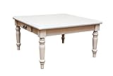 引出付カントリー調コタツEaton 75cm×75cm正方形 ホワイトウォッシュ(SCE-75WW)