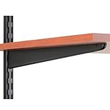 John Sterling 0122-14BK Dual Track Wood Shelf Bracket, 14-Inch, Black by John Sterling