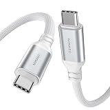 NIMASO USB C Type C ケーブル 100W/5A 超急速充電 USB3.1 PD対応 4K / 60Hz 映像出力 (Gen2) 2M 断線防止 高耐久ナイロン タイプ c ケーブル iPhone16/15シリーズ、 MacBook、iPad、Xperia等type c機種対応 NCA23K1033