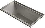 KOHLER 1121-RW-K4 Underscore 60-Inch x 30-Inch Alcove Bath with Bask Heated Surface, Tile Flange, an