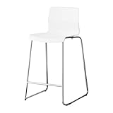 IKEA(イケア) GLENN ホワイト/クロムメッキ 66 cm 30162307 バースツール、ホワイト、クロムメッキ