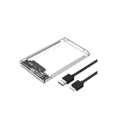 2.5インチ HDD/SSD ケース USB 3.0接続 6Gbps高速データ転送 UASP対応 ドライブケース SATA III 外付けハードディスク SSD ドライブ ケース for SATA USB 変換ボックス for Mac Windows Linux for PS-4/3 for-X-Box HDTVなど対応 クリア (USB 3.1 Micro B)