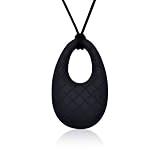 Siliconies Egg Pendant - Silicone Necklace (Teething/Nursing/Sensory) (Black) [並行輸入品]