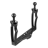 B Baosity 水中カメラ ダイビング トレイ カメラグリップ 手持ち アルミニウム合金, 黒