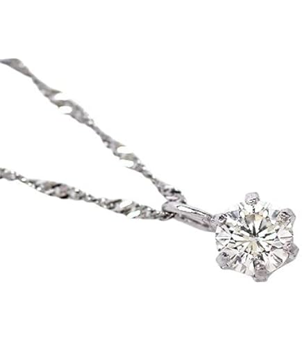 Amazon.co.jp: K18PG 0.1ctダイヤモンドスクリューチェーンペンダント