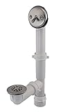 Americanバルブtd1bntl Bath Drain 1 – 1 / 2インチTripレバーホワイトポリパイプトリム、つや消しニッケル