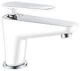Dawn ab27 1600 CPW single-lever洗面所蛇口、クロム、ホワイト(標準pull-up Drain withリフトロッドd90 0010 C Included )