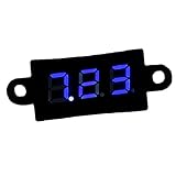Sharplace 全3色　DC 3.5-30V　ミニ　デジタル　電圧計　LEDディスプレイ　ボルトメーター　防水　 - 青