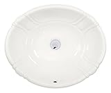 Mr Direct o1815-bisque磁器Vessel /差し込み式シンクwithポップアップドレイン 7.63 x 19.88 x 16.38 inches シルバー O1815-B-PUD-