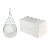 Pawaca ストームグラス テンポドロップ ガラス天気予報ボトル ストーム瓶 Tempo Drop Mini ミニ 気象予報機 結晶観察器 しずく型 水滴状 インテリア 創意的な贈り 並外れ 説明書