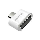 Dovewill USB2.0 A メス → マイクロB オス OTG 　アダプター　ホワイト　携帯型　便利