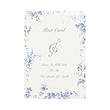 フロンティア はがき箋 葉書箋 ポストカード 2柄 10枚綴 H148xW100mm かわいい おしゃれ 季節 挨拶状 メッセージ MUSIC ブルー hgs-431