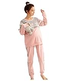 Happy snowflakes 授乳服 マタニティ 上下セット　ファスナー付き ルームウェア 　春秋 産前 産後 妊婦用 (ＸＬ)