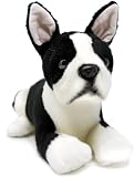【VIAHART】 ボストンテリア バクスター ぬいぐるみ 白黒 Mサイズ(約30cm) ふわふわ犬のおもちゃ 洗えるぬいぐるみ [並行輸入品]