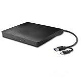 [2024新モデルポータブルDVD] KIMOCA 外付け DVDドライブ 極静音 CD 高速 USB 3.0&Type-Cデュアルポート 外付けCDドライブ 読み出し&書き込み CDドライブ 外付け ドライブ PC 外付け 軽量 外付けDVD ドライブ 光学ドライブ 外付け DVD ドライブ Mac OS Windows7/8/10 Windows11対応 cd/dvd ドライブ (黒)