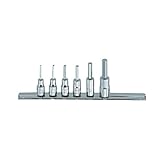 水戸工機 ヘックスソケット スタンダードタイプ ソケットホルダー付 ミトロイ(MITOLOY) PH207M 1/4インチ 6点 1セット