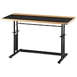 Bauhutte( バウヒュッテ ) ゲーミングデスクHD 昇降式 ミドル 上下昇降デスク ( 幅 120 × 奥行 55 高さ 59.5~81 cm ) 木目 BHD-1200HDM-WD