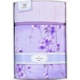 『香典返し 法事引き出物 お返しなどに人気の商品』　京都西川　サクラ　衿付マイヤー合わせ毛布　パープル　【掛け紙・包装可】