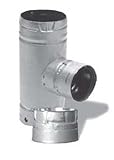 DuraVent 3166内部直径4 " – ペレットVentタイプL multi-fuel煙突パイプ – 二重壁 – 3 " to 4 " Increaser Tee with clean-outキ