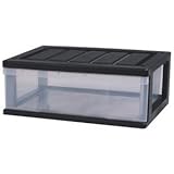 クローゼットワイドチェスト 1段 ブラック 1個入り CW-01BK