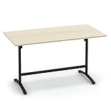 コクヨ   ミーティングテーブル ビエナ MT-V189HE6AM10-E 天板固定ハイタイプ ブラック ホワイトナチュラル