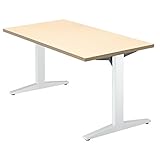プラス　会議テーブル　STAGEO　テーブル長方形　ST-140TR　ホワイトメープル