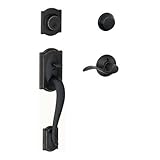 Schlage F62-CAM-ACC-RH Camelot Right Hand Double Cylinder Handleset with Accent, Aged Bronze [並行輸入品]