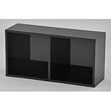 WALL ラックⅡ KB-6 ブラック 幅52.7x奥行18.6x高26.8cm