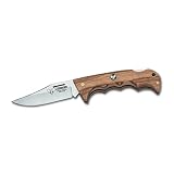 ブレード 8 cm オリーブの木製ハンドルと Cudeman 333 L ナイフ。