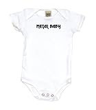 メタルBaby RockベビーOnesies、ボディスーツ、シャツ|クールベビーギフト US サイズ: M カラー: ホワイト
