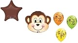 loonballoon Monkeyジャングル動物園サファリブラウンベビーシャワーパーティー( 5 )マイラー&ラテックスバルーンセット