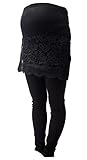 Mille Ti Rana マタニティ レース スカート 付き レギンス パンツ 妊婦服 (S, ブラック)