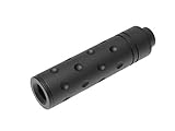 SLONG AIRSOFT 14mm逆ネジ スリムショートサプレッサー ディンプル BK(ブラック)