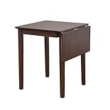 ダイニングテーブル 伸縮式 幅60cm-90cm ダークブラウン色 pot2-360dbr テーブル 1人 2人用 片バタ バタフライテーブル