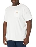 Carhartt メンズ フォースコットン半袖Tシャツ ヘンリーリラックスフィット US サイズ: Medium カラー: ホワイト