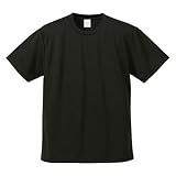 [ユナイテッドアスレ] ドライ Tシャツ メンズ レディース キッズ 半袖T 半袖 無地 メッシュ 速乾 スポーツ 大人用 4.1onz(オンス) 5900 (ブラック, S)