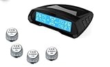 Hain@ Auto Wireless Solar Energy TPMS Tire Pressure Monitor System with 4 External Replaceable Batte