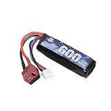 S&T 7.4v Lipo 600mAh 40C コンパクトバッテリー (60*19*14) (T型コネクター)