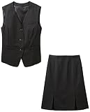 [ニッセン] 【事務服・会社制服】ベストスーツ（ベスト＋ボックスプリーツスカート）（抗菌防臭テープ付）