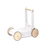 Moover ベビーウォーカー 【ホワイト】 手押し車 歩行器 歩行練習 つかまり立ち 木製 北欧デザイン おしゃれ 幼児 赤ちゃん 対象年齢 8ヶ月以上