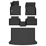 Binmotor-フロアマット & カーゴライナーセット マツダ CX30 2020-2024用 全天候型 カーフロアマット マツダ CX 30 アクセサリー用 ゴムマット TPE カーライナー マツダ CX-30 トランクライナー